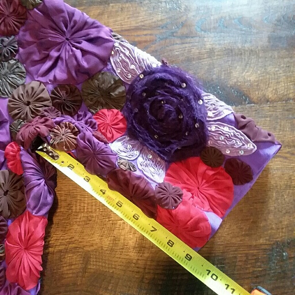 Fashion blazer purple and red floral snap jacket - Picture 6 of 6